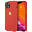 Pouzdro Ferrari iPhone 13 6,1" červené/červené pevné silikonové pouzdro