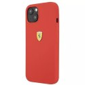 Pouzdro Ferrari iPhone 13 6,1" červené/červené pevné silikonové pouzdro