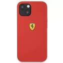 Pouzdro Ferrari iPhone 13 6,1" červené/červené pevné silikonové pouzdro