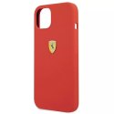 Pouzdro Ferrari iPhone 13 6,1" červené/červené pevné silikonové pouzdro