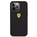 Pouzdro Ferrari iPhone 13 Pro Max 6,7" černo/černé pevné silikonové pouzdro