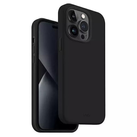 Pouzdro UNIQ Lino pro Apple iPhone 14 Pro 6,1" černé/půlnoční černé