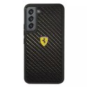 Pouzdro na telefon Ferrari Hardcase pro Samsung Galaxy S22 černé/černé pouzdro On Track Real Carbon