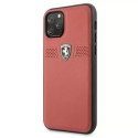 Pouzdro na telefon Ferrari iPhone 11 Pro 5,8" červené/červené pevné pouzdro Off Track Leather