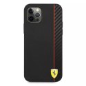 Pouzdro na telefon Ferrari iPhone 12 Pro Max 6,7" černo/černé pevné pouzdro On Track Carbon Stripe