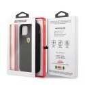 Pouzdro na telefon Ferrari iPhone 12/12 Pro 6,1" černo/černý pevný obal On Track Perforated