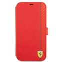 Pouzdro na telefon Ferrari iPhone 13 Pro / 13 6,1" červená/červená kniha On Track Carbon Stripe