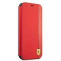 Pouzdro na telefon Ferrari iPhone 13 Pro / 13 6,1" červená/červená kniha On Track Carbon Stripe