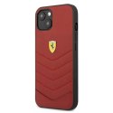 Pouzdro na telefon Ferrari iPhone 13 mini 5,4" červené/červené pevné pouzdro Off Track Quilted