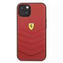 Pouzdro na telefon Ferrari iPhone 13 mini 5,4" červené/červené pevné pouzdro Off Track Quilted