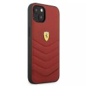 Pouzdro na telefon Ferrari iPhone 13 mini 5,4" červené/červené pevné pouzdro Off Track Quilted