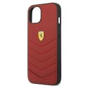 Pouzdro na telefon Ferrari iPhone 13 mini 5,4" červené/červené pevné pouzdro Off Track Quilted