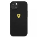 Pouzdro pro Ferrari iPhone 13 mini 5,4" černo/černé pevné silikonové pouzdro