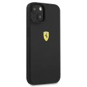 Pouzdro pro Ferrari iPhone 13 mini 5,4" černo/černé pevné silikonové pouzdro