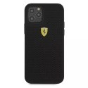 Sada na telefon Ferrari iPhone 12 Pro Max 6,7" černý/černý pevný obal On Track Perforated