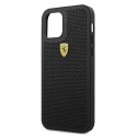 Sada na telefon Ferrari iPhone 12 Pro Max 6,7" černý/černý pevný obal On Track Perforated