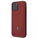 Sada na telefon Ferrari iPhone 12 Pro Max 6,7" černý/červený pevný obal Off Track Perforated
