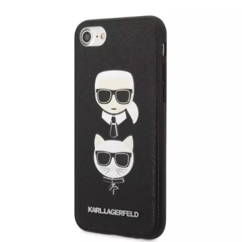 Etui Karl Lagerfeld KLHCI8SAKICKCBK na iPhone 7/8 / SE 2020 / SE 2022 pevný obal Saffiano Karl