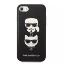 Etui Karl Lagerfeld KLHCI8SAKICKCBK na iPhone 7/8 / SE 2020 / SE 2022 pevný obal Saffiano Karl