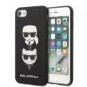 Etui Karl Lagerfeld KLHCI8SAKICKCBK na iPhone 7/8 / SE 2020 / SE 2022 pevný obal Saffiano Karl