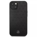 Etui Mercedes MEHCP13SPSQBK na iPhone 13 mini 5,4" pevné pouzdro Kožený vzor hvězd