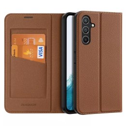 Pouzdro Dux Ducis Skin X2 pro Samsung Galaxy A54 5G flip cover stojánek na peněženku hnědé