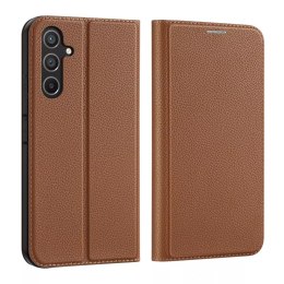 Pouzdro Dux Ducis Skin X2 pro Samsung Galaxy A54 5G flip cover stojánek na peněženku hnědé