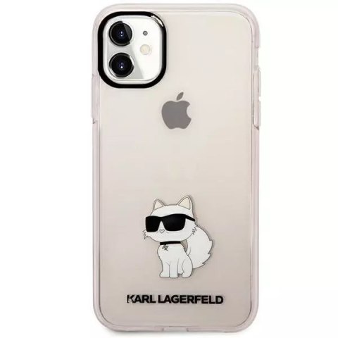 Pouzdro Karl Lagerfeld KLHCN61HNCHTCP na iPhone 11/Xr 6,1" pevný obal Iconic Choupette