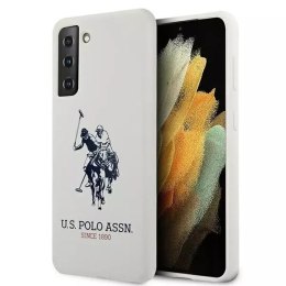 Silikonové pouzdro na telefon US Polo Logo pro Samsung Galaxy S21 bílé/bílé