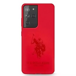 Silikonové pouzdro na telefon US Polo pro Samsung Galaxy S21 Ultra červené/červené