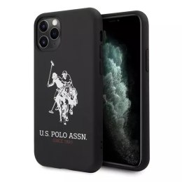 Coque iPhone 11 Pro US Polo Silicone Collection noir/noir