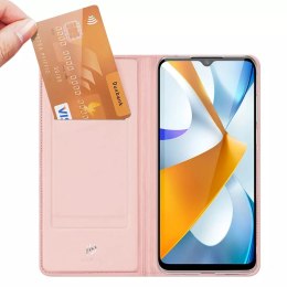 Dux Ducis Skin Pro pouzdro Xiaomi Poco C40 flip cover stojánek na peněženku růžový