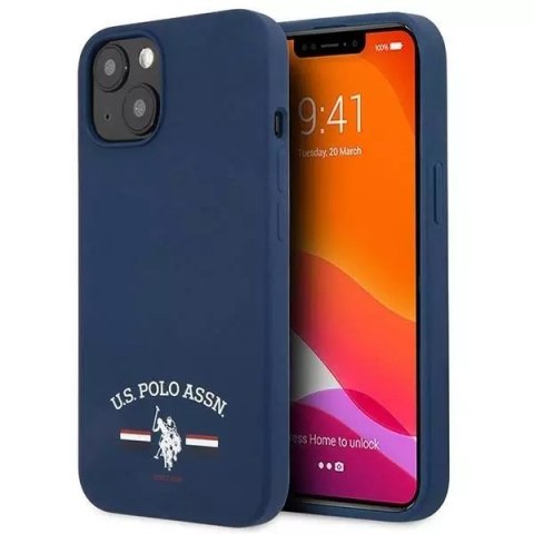 US Polo Silicone Collection Coque pour iPhone 13 6.1" bleu marine/bleu marine