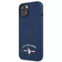 US Polo Silicone Collection Coque pour iPhone 13 6.1" bleu marine/bleu marine