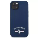 US Polo Silicone Collection Coque pour iPhone 13 6.1" bleu marine/bleu marine