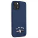 US Polo Silicone Collection Coque pour iPhone 13 6.1" bleu marine/bleu marine