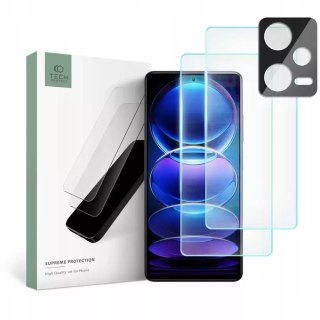 2x Szkło hartowane na ekran Supreme Set + szkło na obiektyw do Xiaomi Redmi Note 12 Pro Clear