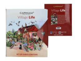 Kpl. 4 podkładek korkowych - Village Life (CARMANI)