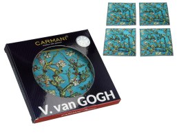 Kpl. 4 podkładek pod kubki - V. van Gogh, Kwitnący migdałowiec (CARMANI)