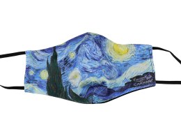 Maseczka ochronna - V. van Gogh, Gwiaździsta Noc (czarna gumka) (CARMANI)