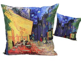 Poduszka z wypełnieniem/suwak - V. van Gogh, Taras kawiarni w nocy (CARMANI)