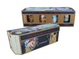 Kpl. 4 kubków - G. Klimt, A. Mucha, C. Monet, V. van Gogh (CARMANI)
