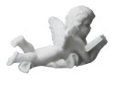 Aniołek leżący czytający książkę - alabaster grecki