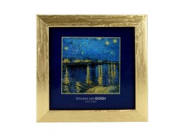 Obrazek - V. van Gogh, Noc nad Rodanem, złota ramka (CARMANI)