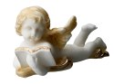 Aniołek leżący czytający książkę - alabaster grecki