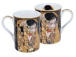 Kubek Classic New - G. Klimt, Pocałunek (tło czarne, CARMANI)