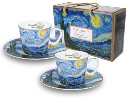 Kpl. 2 filiżanek espresso - V. van Gogh, Gwiaździsta noc (CARMANI)