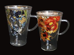 Kpl. 2 szklanych kubków - V. Van Gogh. Słoneczniki + Irysy (CARMANI)