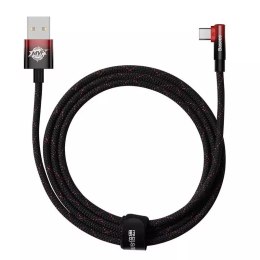 Baseus Elbow 2m 100W úhlový kabel USB na USB-C (černý a červený)