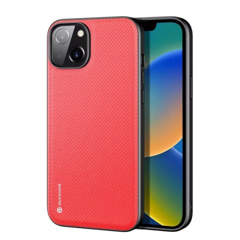 Dux Ducis Fino etui pokrowiec pokryty nylonowym materiałem iPhone 14 czerwony